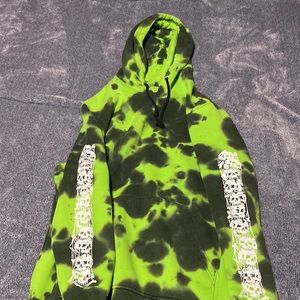 Lurking Class green and black tie dye hoodie.